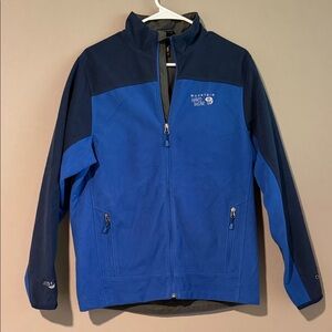 Mountain Hardwear Men's Dual-Tone Blue Performance Jacket Medium